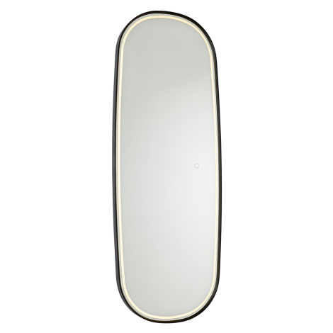Moderní koupelnové zrcadlo černé včetně LED a dotykového stmívače - Geraldien QAZQA