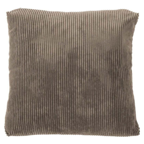 Hnědý dekorativní polštář Tiseco Home Studio Ribbed, 60 x 60 cm