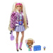Barbie extra varianta 9 tmavovláska, duhové šaty
