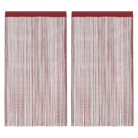 vidaXL Provázkové záclony, 2 ks, 140x250 cm, vínová