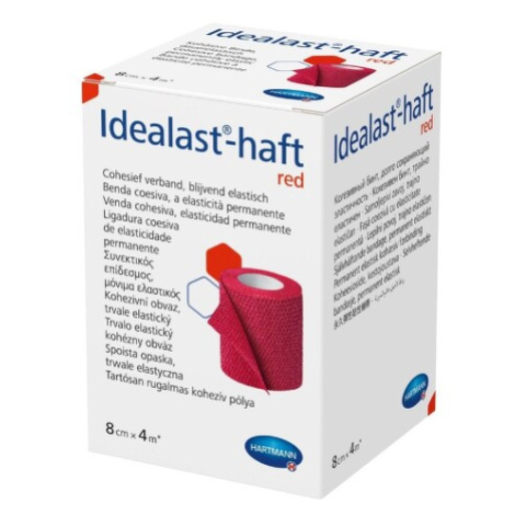 Obin.elast.Idealast-haft color 8cmx4m/1ks červená Hartmann