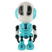 Teddies Robot ECHO opakující věty, 12 cm, kov, se zvukem a světlem