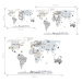 Pastelowe Love Dětské nástěnné samolepky MAPA SVĚTA šedé Zvolte rozměr: L, Zvolte jazyk: Slovens