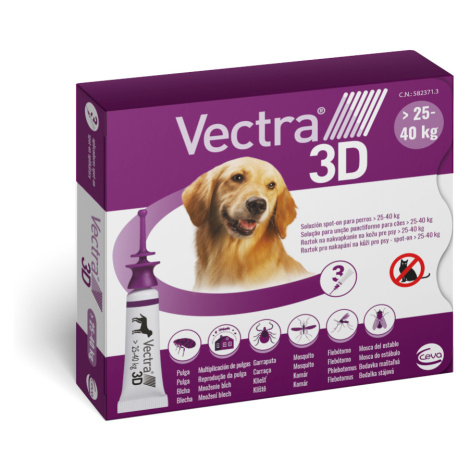 Vectra 3D spot-on pro psy od 25 do 40 kg - 6 pipet x 4,7 ml