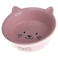 Růžová keramická miska pro kočky Dakls, ø 14 cm