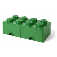 LEGO® úložný box 8 - se zásuvkami zelená 250 x 500 x 180 mm