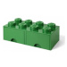 LEGO® úložný box 8 - se zásuvkami zelená 250 x 500 x 180 mm