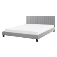BELIANI postel POITIERS 180 × 200 cm, světle šedá