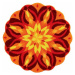 GRUND SEBEREALIZACE Mandala kruhová o 80 cm, oranžová
