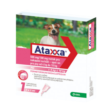 Ataxxa pro psy 4-10 kg spot-on 1x1 ml