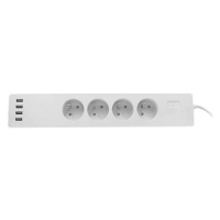 iQtech SmartLife WT004, Wi-Fi 4x zásuvka + 4x USB, 10 A