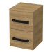 Koupelnová skříňka nízká s černou úchytkou SAT Cube Way 32,5x63x20 cm dub Hickory mat CUBE3CN32D