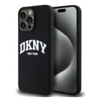 Dkny tekuté silikonové bílé tištěné logo MagSafe iPhone 15 Pro Max Pouzdro (c