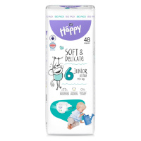 Bella Baby Happy Soft&Delicate 6 Junior Extra 15+ kg dětské pleny 48 ks