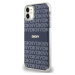 DKNY PC/TPU Repeat Pattern Tonal Stripe Magsafe kryt iPhone 11 modrý