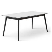 Bílo-černý rozkládací jídelní stůl s bílou deskou 90x165 cm Meza – Hammel Furniture