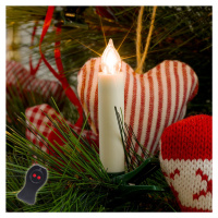 Konstsmide Christmas Vánoční svíčky LED na baterii bílá 10 zdrojů