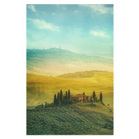 Fotografie Tuscan landscape, location: Val d'Orcia, Tuscany,, Peter Zelei Images, 26.7 × 40 cm