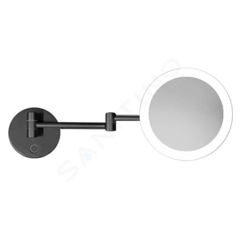Kielle Idolio Kosmetické nástěnné zrcátko s LED osvětlením, matná černá 50324024