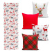 Sada 4 vánočních povlaků na polštář a běhounu na stůl Minimalist Cushion Covers Christmas Orname