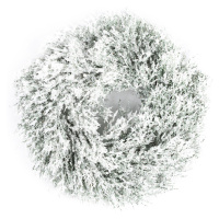 Umělý zasněžený věnec z trávy, pr. 30 cm
