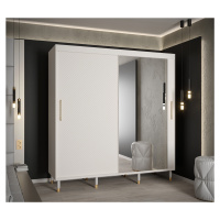 Šatní skříň Abi Calipso Jodelka 2 Barva korpusu: Bílá, Rozměry: 200 cm, Dveře: Bílá + zrcadlo