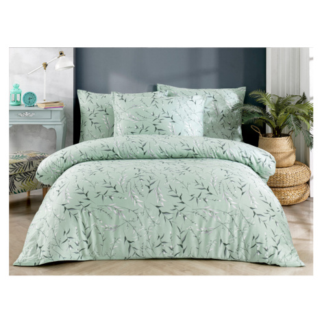 Brotex Saténový povlak na polštář Nessie green Rozměr: 45x60