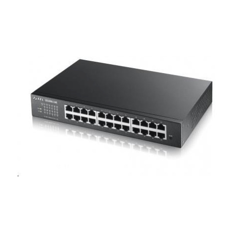 Zyxel GS1900-24E 24-port Desktop Gigabit Web Smart switch: 24x Gigabit metal, IPv6, 802.3az (Gre