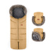 PETITE&MARS Set zimní fusak Arctic 4v1 + rukavice na kočárek Furry Elegant Caramel