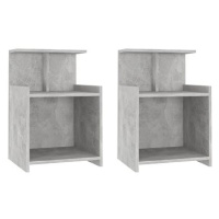 SHUMEE Noční stolky 2 ks betonově šedé 40 × 35 × 60 cm dřevotříska, 806184