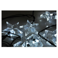 Solight LED vánoční řetěz, hvězdy, 20 LED, 3m, přívod 3m, IP20, bílá 1V30-W