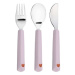 Lässig Cutlery with Silicone Handle Happy Rascals Heart lavender 3 ks