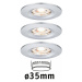 PAULMANN LED vestavné svítidlo Nova mini nevýklopné IP44 3x4W 2700K chrom 230V 943.03