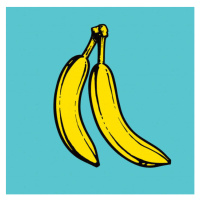 Ilustrace Bananas Pop Art illustration, Man_Half-tube, 40x40 cm