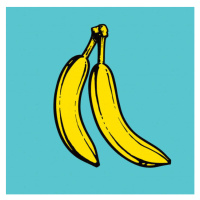 Ilustrace Bananas Pop Art illustration, Man_Half-tube, 40 × 40 cm