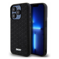 Pouzdro Dkny pro iPhone 15 Pro 6,1 černý 3D Rubber Repeat Pattern