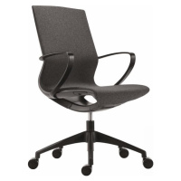 Antares Kancelářská židle Vision BLACK/NET DARK GREY - černý plast/tmavě šedá síť