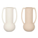 Porcelánová váza bílá nebo broskvová 20cm