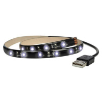 Solight LED pásek pro TV, 100cm, USB, vypínač, studená bílá