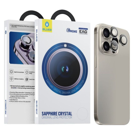 Blueo Sapphire Crystal Stainless Steel Camera Lens Protector Grey iPhone 15 Pro Max BSCL-I15PROM