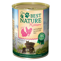 Best Nature Kitten 12×400 g – výhodné balení - drůbeží srdce & rýže