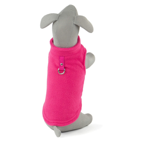 Vsepropejska Fleece mikina pro psa s poutkem Barva: Růžová, Délka zad (cm): 31, Obvod hrudníku: 