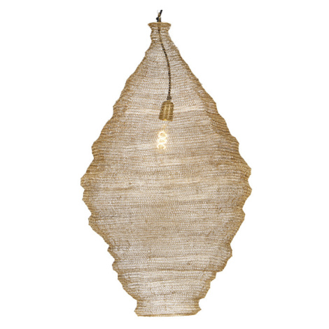 Orientální závěsná lampa zlatá 90 cm - Nidum QAZQA