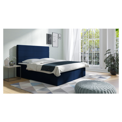 Eka Kontinentální čalouněná postel Malibu - Riviera (90x200 cm) Barva látky Riviera: Královská m
