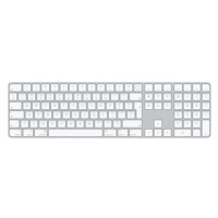 Apple Magic Keyboard s Touch ID a Numerickou klávesnicí, stříbrná - US