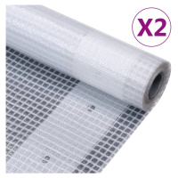 vidaXL Krycí plachty 2 ks 260 g/m² 4 x 15 m bílé