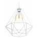 DekorStyle Závěsná lampa Paris Diamond 35 cm bílá