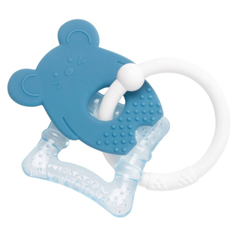 Natty Kousátko silikonová s chladící částí bez BPA modrá myška Nattou