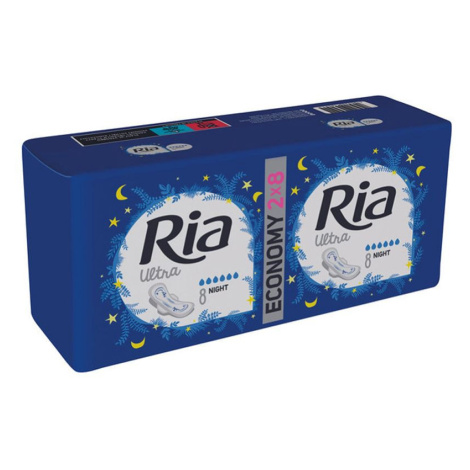 Ria Ultra Night Economy pack menstruační vložky 16 ks