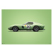 Umělecký tisk Ferrari 250 GTO - Green - 24h Le Mans - 1962, Automobilist, 70 × 50 cm